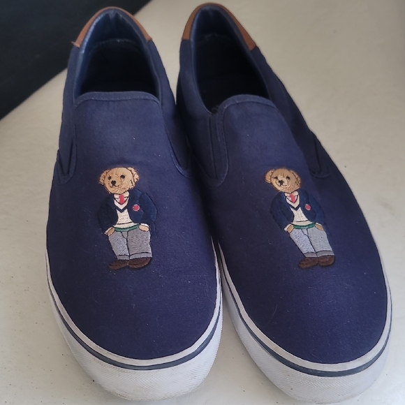 Polo Ralph Lauren Other - Host Pick Polo Ralph Lauren Bear Thompson Slip On Shoes Navy Blue Men's Sz 13D